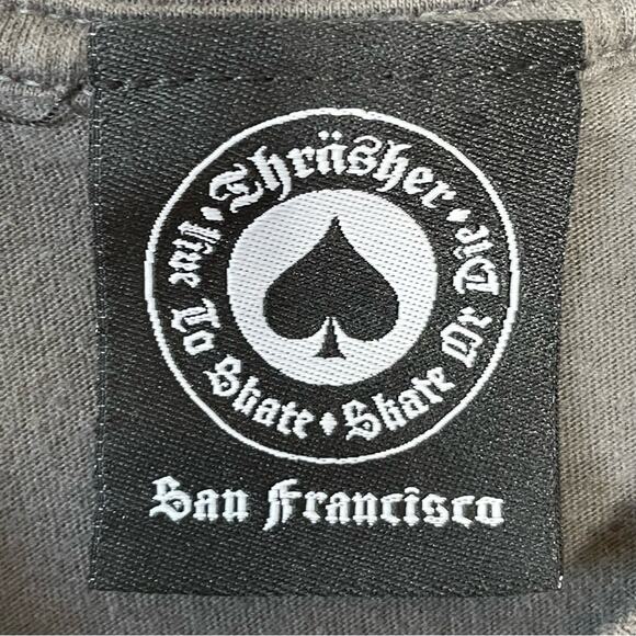 THRASHER MAGAZINE gray short sleeve t shirt women’s size xs - Picture 5 of 6